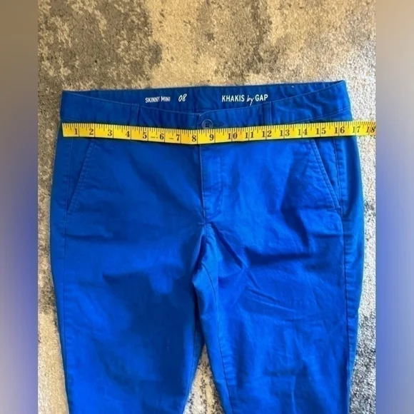 GAP Vivid Blue Cotton Khakis - Picture 2 of 6
